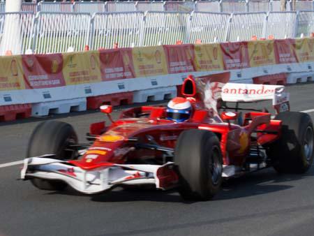 Scuderia Ferrari Formula One street demonstration