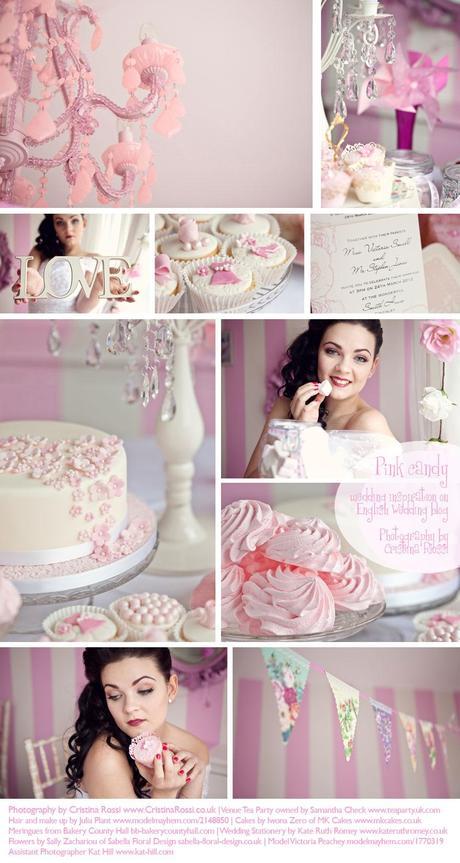 Sweet candy pink wedding inspiration board