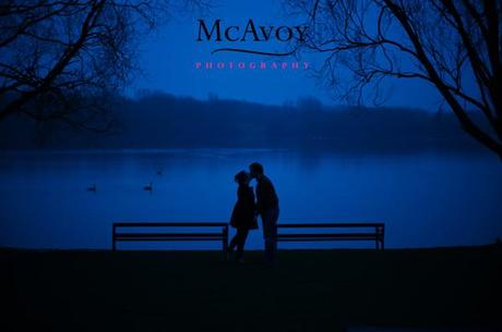 A romantic twilight engagement shoot with Erin and Mark