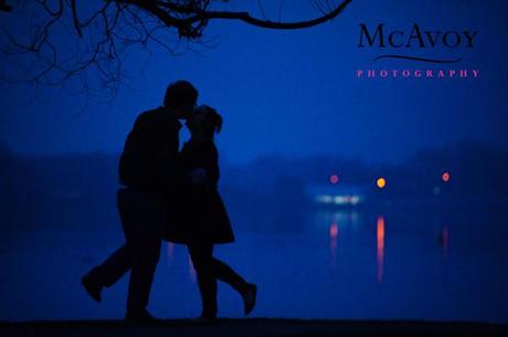 A romantic twilight engagement shoot with Erin and Mark