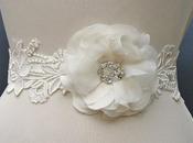 Ivory Lace Bridal Sash Available