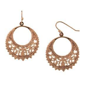 golden sun crescent hoop earrings