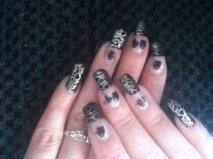 Black, Silver and Gold and a colorful mani