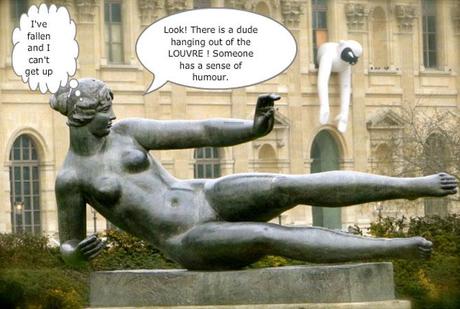 having fun at the Louvre