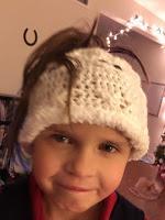 Pattern Review:  Snowy Owl Ponytail Beanie