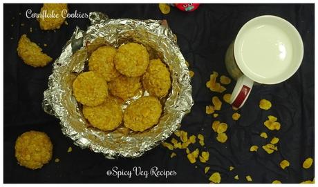 Eggless Whole  Wheat Cornflakes-Cookies(step by step with photo)