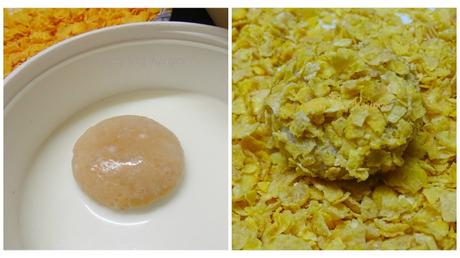 Eggless Whole  Wheat Cornflakes-Cookies(step by step with photo)