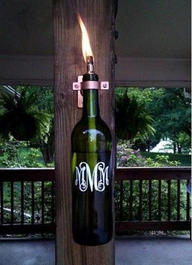 Lantern Made From a Champagne Bottle