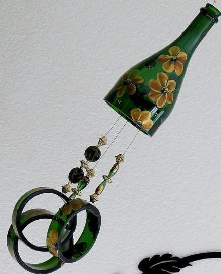 Wind Chime Made from a Champagne Bottle