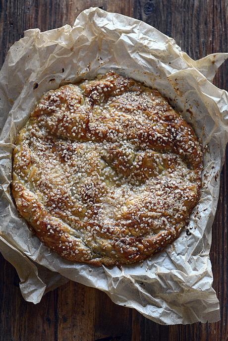 fresh pear custard upside down pie