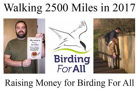 I'm Walking 2500 Miles in 2017 for Birding For All