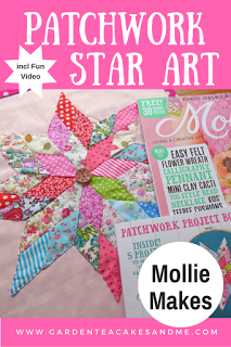 Sewing patchwork star art Mollie Makes issue65 tutorial video Sewing patchwork star art Mollie Makes issue65 tutorial video