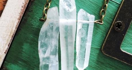 ENTER TO WIN: Triple Quartz Crystal Necklace on Metal Chain