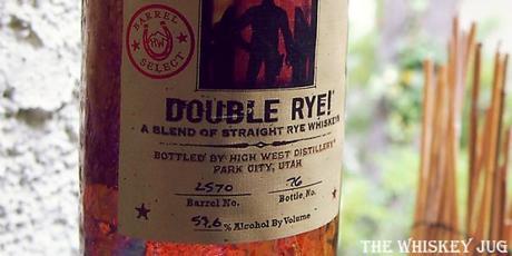 High West Double Rye Boulevardier Finish Label