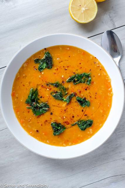 Red Lentil Soup with Lemon and Kale