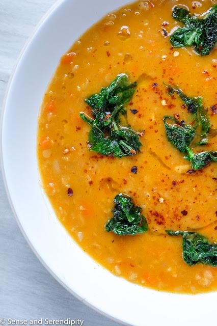 Red Lentil Soup with Lemon and Kale