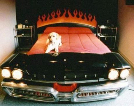 Repurposed Vintage American Car Made into a Bed