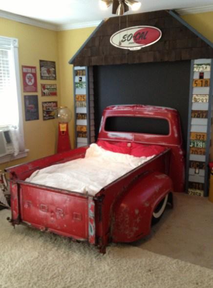 Repurposed Vintage Truck Made into a Bed