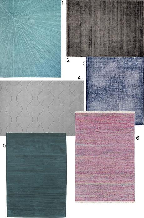 Solid and Subtly Patterned Area Rugs 