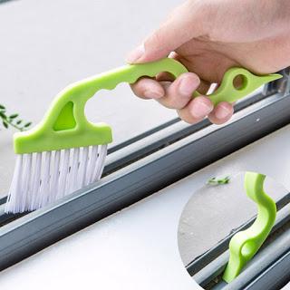 Image: Groove Gap Cleaning Tool | Window Track Cleaning Brush is a two-in-one tool that makes quick work of a tedious task!
