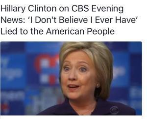Mrs. Clinton’s Struggles with the Truth