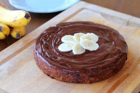 Banana Cake with Chocolate Ganache (Gluten Free + Paleo)