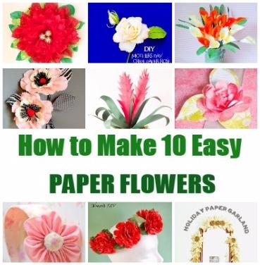 how-to-make 10 easy paper-flowers