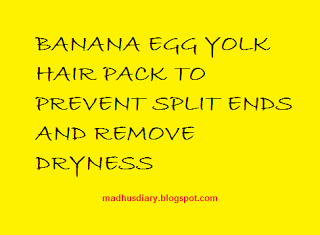 DIY HAIR PACK TO PREVENT SPLIT ENDS AND DRY HAIR