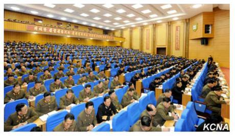 View of participants at a joint conference held to implement the economic tasks in the New Year's Day Address (Photo: KCNA).