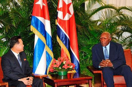 Choe Ryong Hae Meets Cuban Vice President
