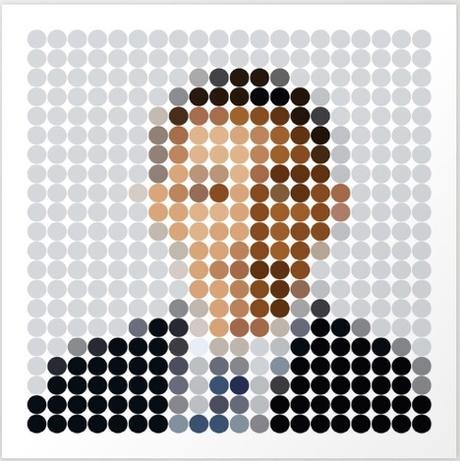 Dot Portrait Of President Barack Obama