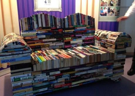Sofa Made From a Repurposed Books