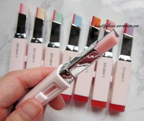 Review/Swatches: Laneige Two Tone Tint Lip Bar – all 8 shades!