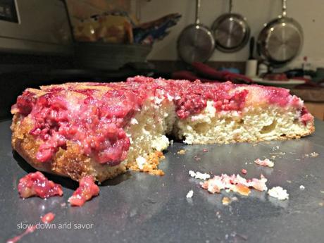 Raspberry Upside Down Cake