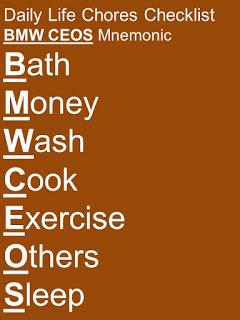 Basic Daily Life Chores List Example
