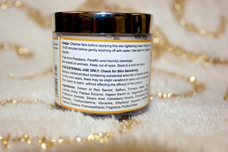 Aura Vedic Ritual Skin Lightening Mask with Sandal Saffron Review