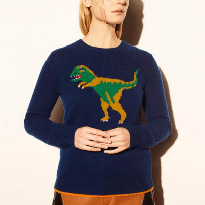 Celeb Get That: Selena Gomez Dinosaur Sweater from Coach