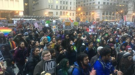 Image result for Chicago, Inaugural Protest, 2017, Trump