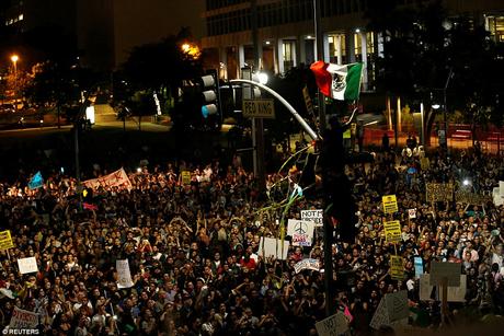 Image result for Los Angeles, Inaugural Protest, 2017, Trump
