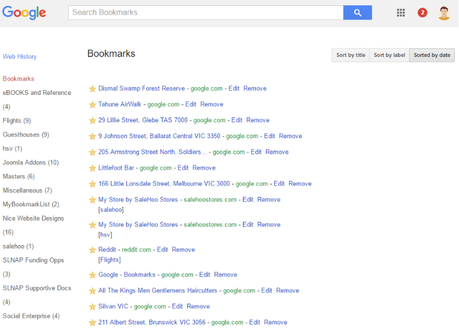 google bookmarks