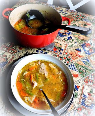 Basic Chicken Stock &Chicken; Noodle Soup