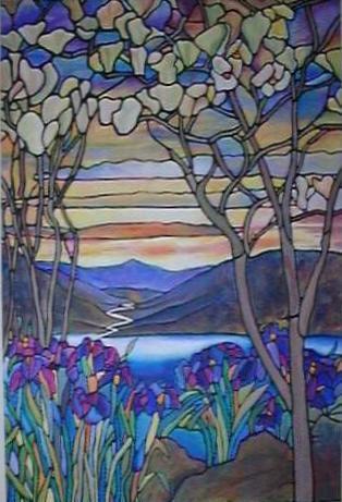 Early work by Cedar Lee: Copy of Tiffany stained glass window