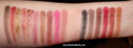 Huda Beauty Rose Gold Eyeshadow Palette Swatches