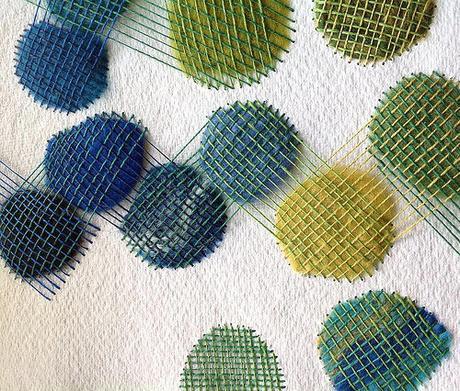 Stitching over Wool on Paper by Karin Lundström Stitching over Wool on Paper by Karin Lundström