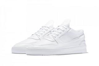 Flash Of White:  Filling Pieces Low Ultra Fundament Ripple White Sneakers