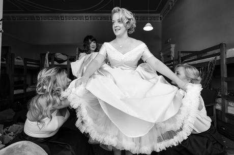 Bridesmaids fludd petticoat Derwentwater Independent Hostel Wedding