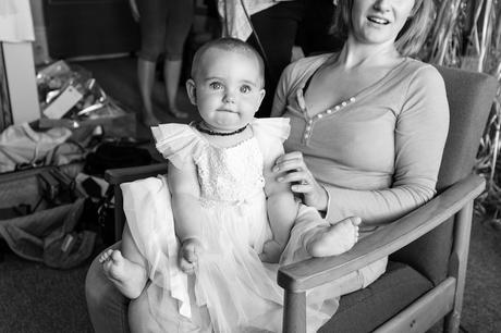 Baby flower girl Derwentwater Independent Hostel Wedding