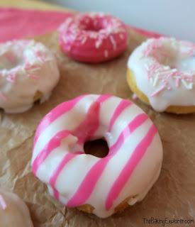 White Chocolate & Cranberry Baked Donuts
