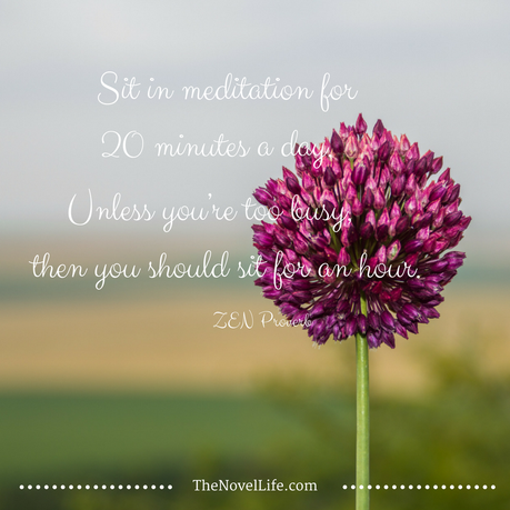 Sit in meditation for 20 minutes a day. Unless you’re too busy, then you should sit for an hour. Zen Proverb