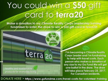 #GIVEAWAY Make a small donation & #WIN $50 #terra20 gift card
